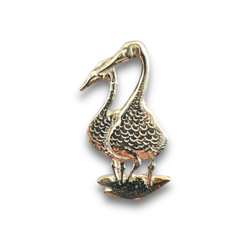 1987 P. Buckley Moss Kirk Stieff Pewter Geese Pin